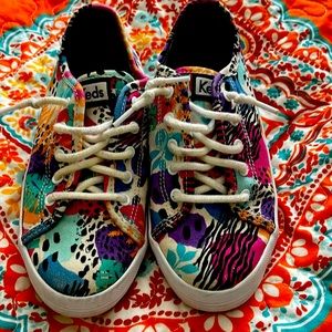 Multi-Print Keds slip on sneakers